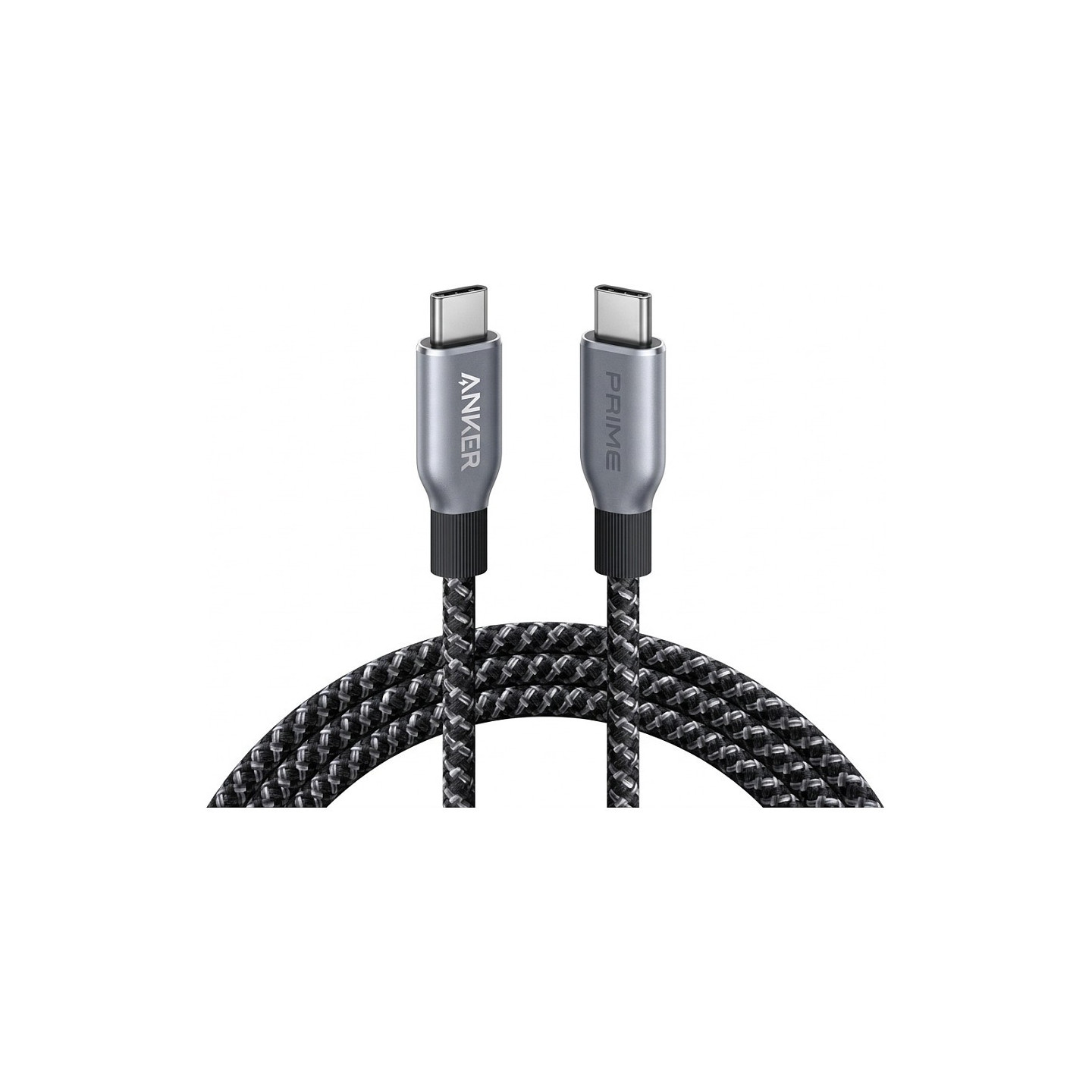 ANKER USB-C auf USB-C Kabel 180cm 240W Upcycled geflochten PCR Soft-touch weich und robust USB-IF zertifiziert schwarz