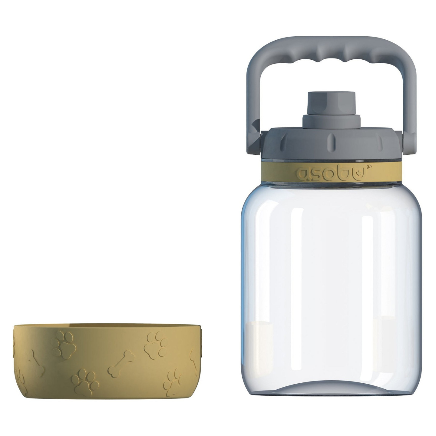 Asobu - The Barkley Dog Bowl - Tritanflasche 1.5 Liter mit Hundenapf senfgelb — Buy in Cyprus with Fast Delivery