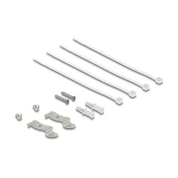 Delock Mini Desktop Patchpanel RJ45 Buchse 4 Port Cat.6A geschirmt schwarz - zur Montage an Tisch. Wand oder Hutschiene