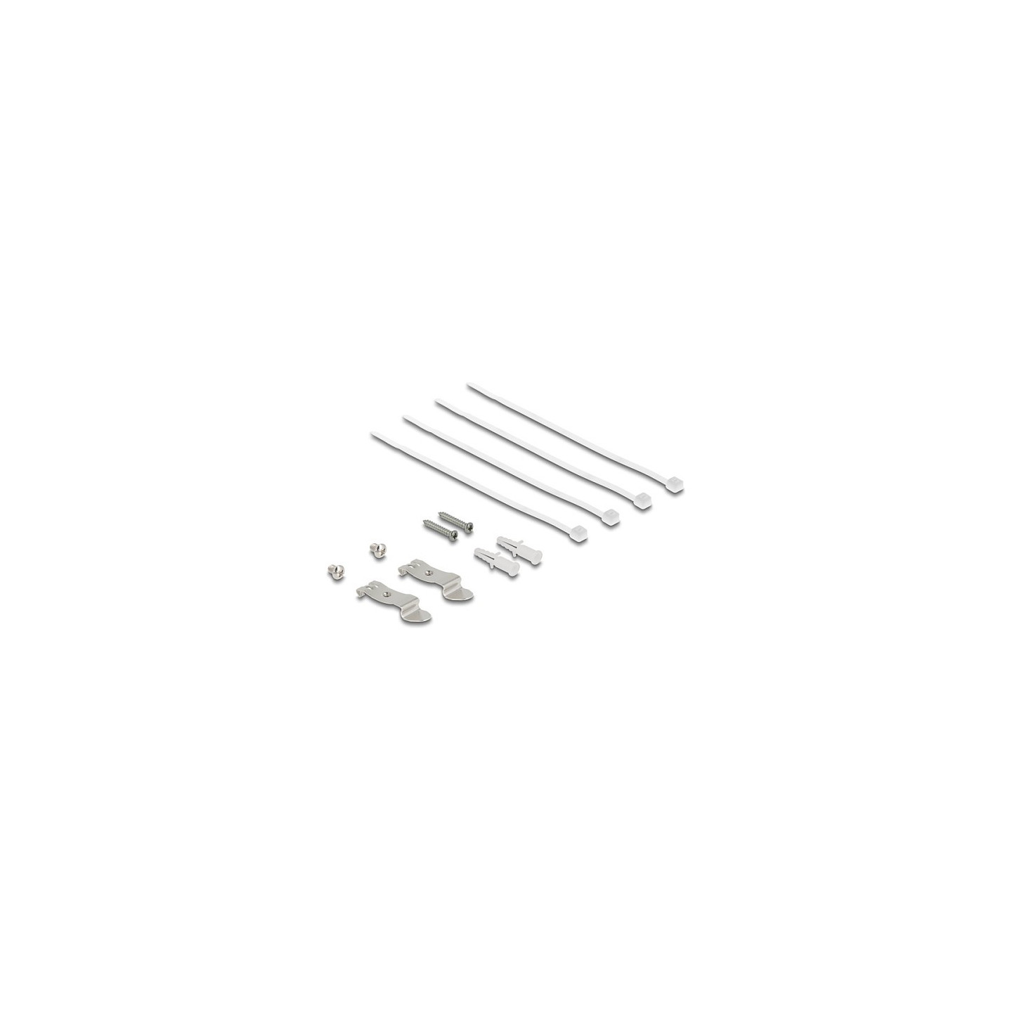 Delock Mini Desktop Patchpanel RJ45 Buchse 4 Port Cat.6A geschirmt schwarz - zur Montage an Tisch. Wand oder Hutschiene