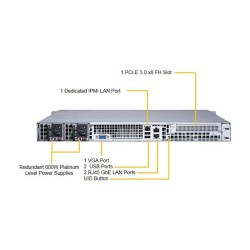 Barebone Server Supermicro 1U Dual 3647 8 Hot-swap 2.5' 600W Redundant Platinum Super Server 1029P-MTR