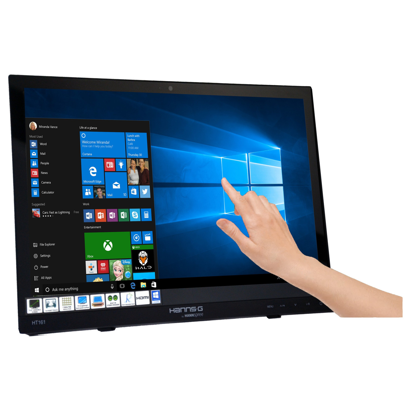 Hannspree 39.6cm (15.6') HT161HNB 16:9 M-Touch HDMI black — Buy in Cyprus with Fast Delivery
