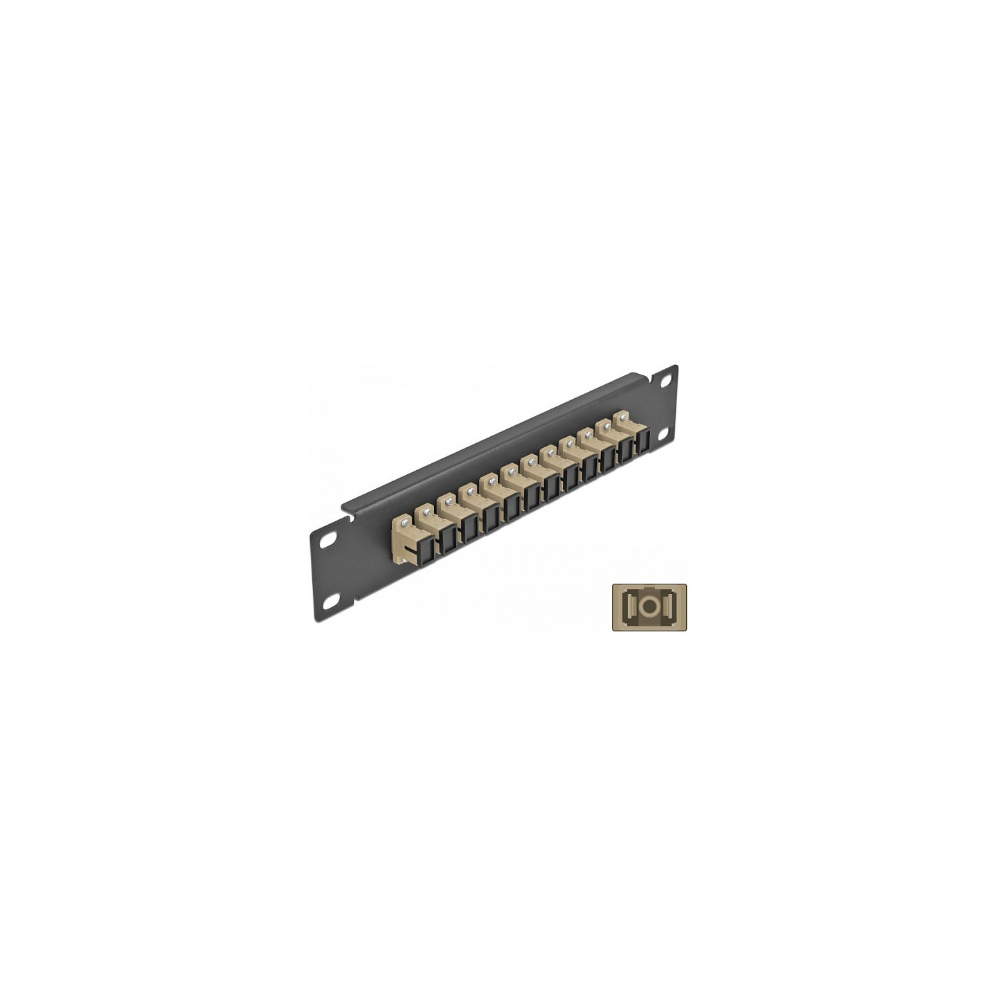 Delock 10? LWL Patchpanel 12 Port SC Simplex beige 1 HE schwarz — Buy in Cyprus with Fast Delivery