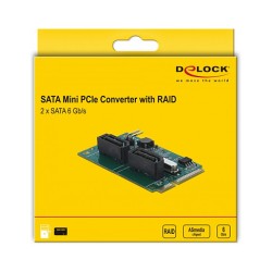 Mini PCIe Konverter zu 2 x SATA mit RAID — Buy in Cyprus with Fast Delivery