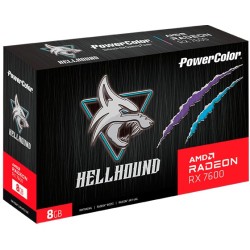 Buy PowerColor Hellhound RX 7600 8G-L/OC - White/Black, 8GB GDDR6, 128-bit, Boos... in Cyprus, Nicosia, Limassol, Larnaka, Pafos