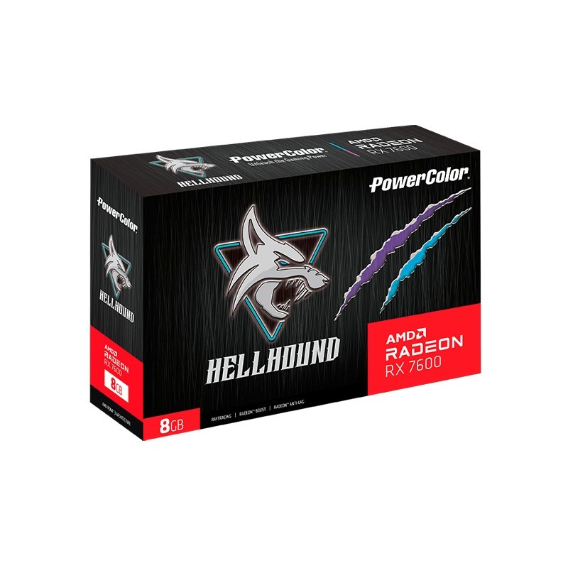 Buy PowerColor Hellhound RX 7600 8G-L/OC - White/Black, 8GB GDDR6, 128-bit, Boos... in Cyprus, Nicosia, Limassol, Larnaka, Pafos