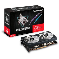 Buy PowerColor Hellhound RX 7600 8G-L/OC - White/Black, 8GB GDDR6, 128-bit, Boos... in Cyprus, Nicosia, Limassol, Larnaka, Pafos
