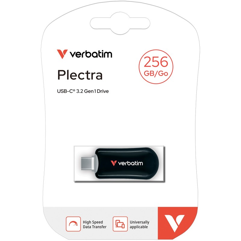 Buy Verbatim Plectra USB-C Flash Drive - 30226 - Black, 256GB, USB 3.2 Gen 1 (10... in Cyprus, Nicosia, Limassol, Larnaka, Pafos