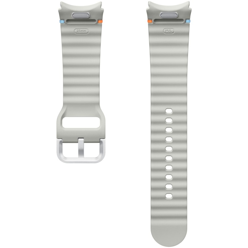 Buy Samsung Sport Band - M/L - Silver Nitrile Rubber Band for Galaxy Watch 7 in Cyprus, Nicosia, Limassol, Larnaka, Pafos