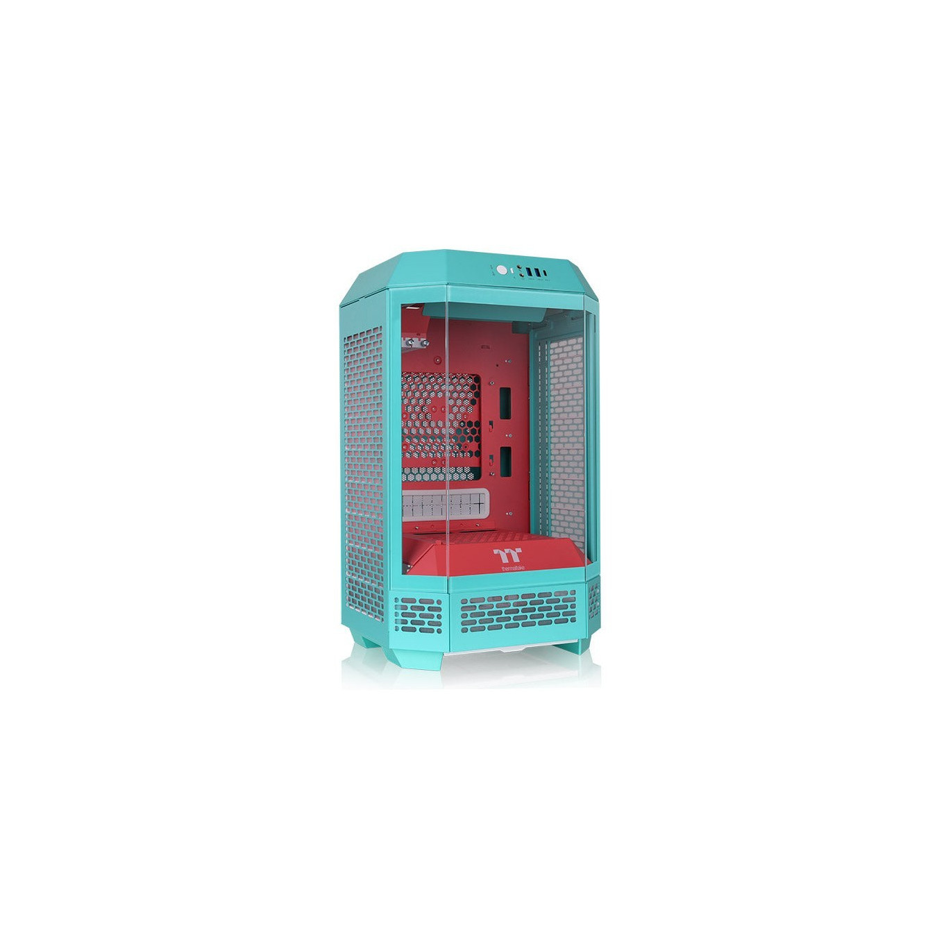 Thermaltake The Tower 250 - Mini-ITX Mini Tower - Mint Strawberry, SPCC Steel, 2x120mm, USB-Ax2+USB-C