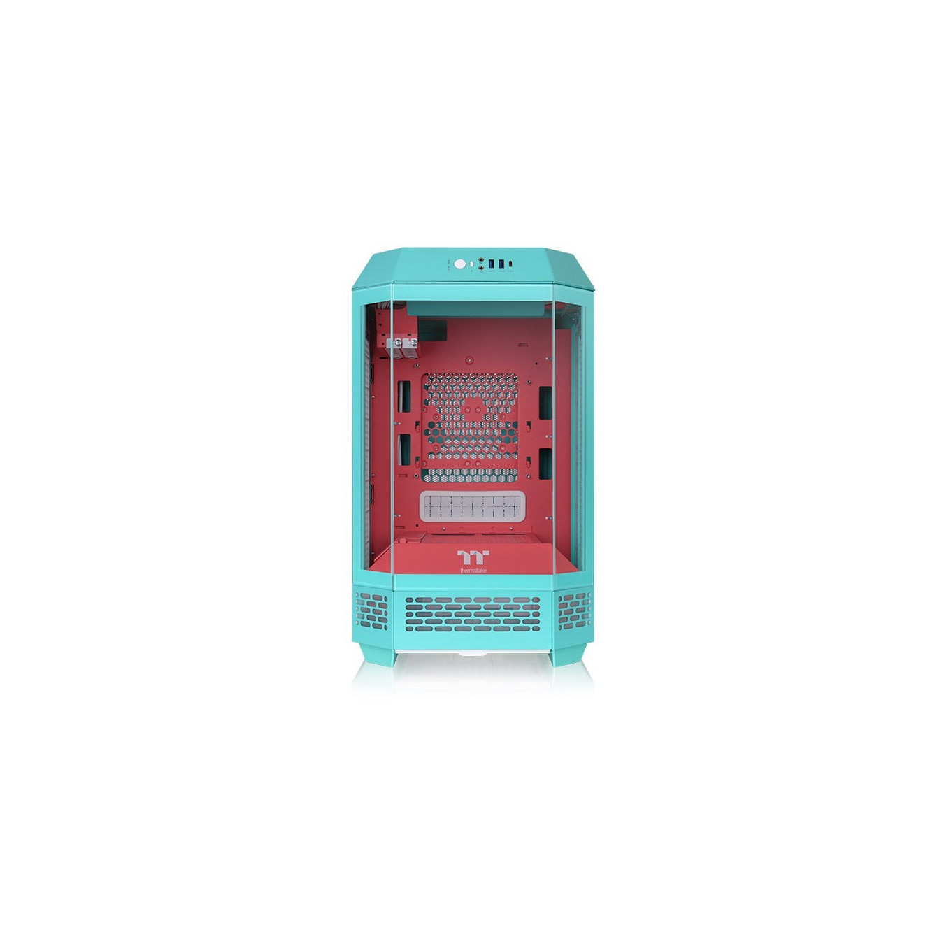 Thermaltake The Tower 250 - Mini-ITX Mini Tower - Mint Strawberry, SPCC Steel, 2x120mm, USB-Ax2+USB-C