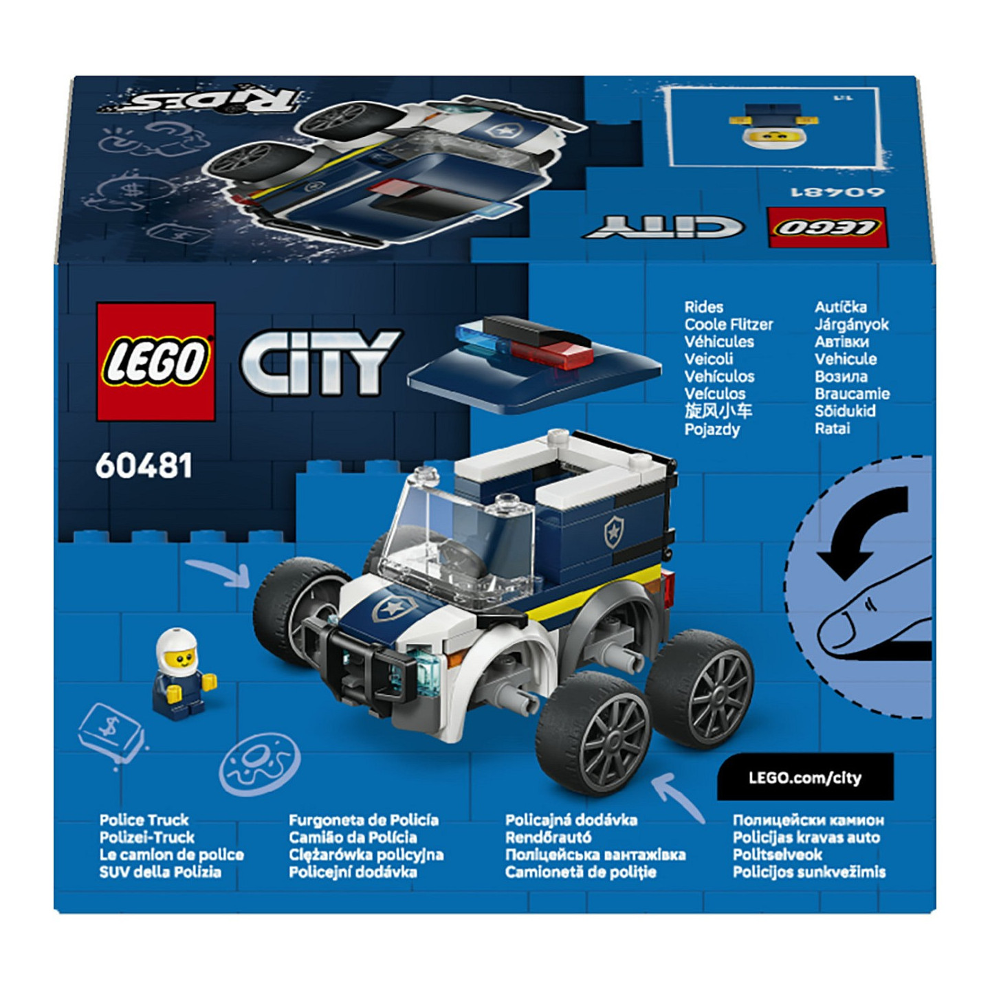 LEGO 60481 City Coole Flitzer - Polizei-Truck — Buy in Cyprus with Fast Delivery