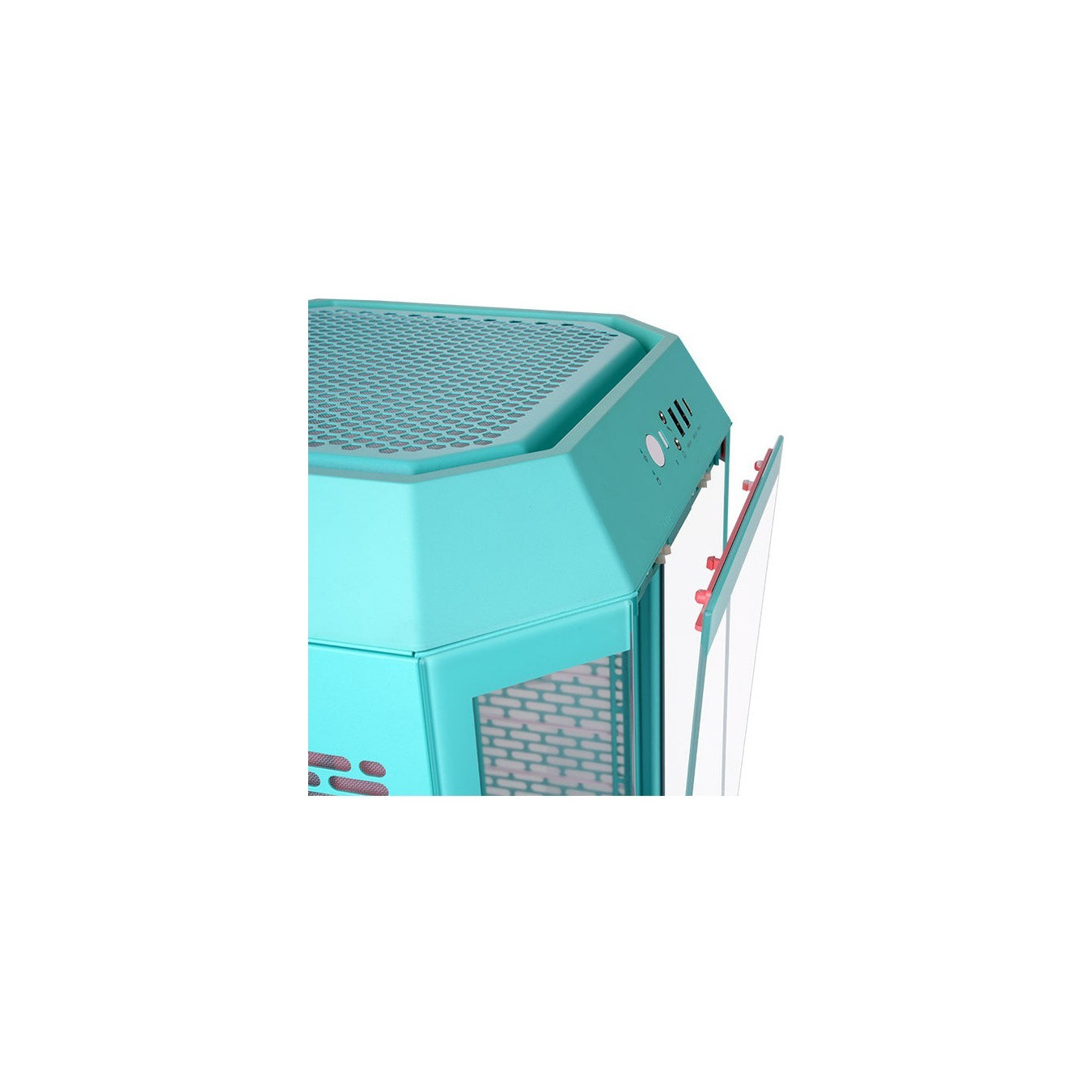 Thermaltake The Tower 250 - Mini-ITX Mini Tower - Mint Strawberry, SPCC Steel, 2x120mm, USB-Ax2+USB-C