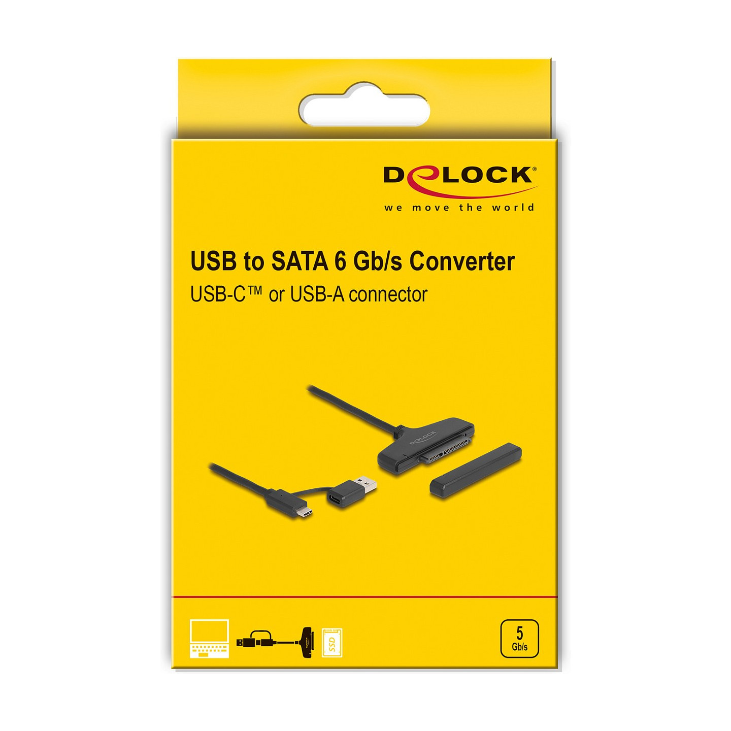 DeLock USB zu SATA 6 Gb s Konverter mit USB Type-CTM oder USB Typ-A Anschluss — Buy in Cyprus with Fast Delivery