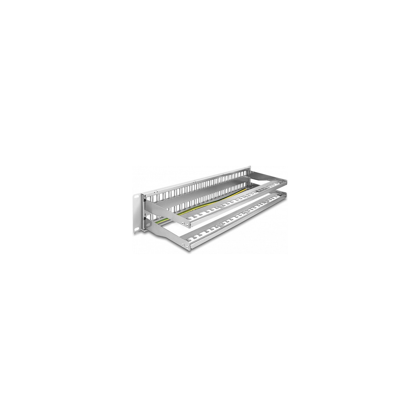Delock 19? Keystone Patchpanel 48 Port mit Entlastungsschienen 2 HE grau — Buy in Cyprus with Fast Delivery