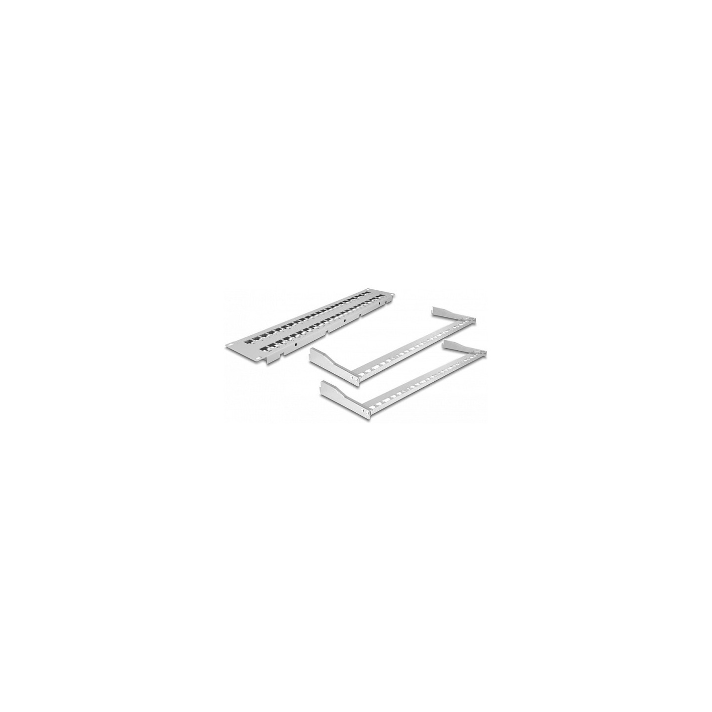 Delock 19? Keystone Patchpanel 48 Port mit Entlastungsschienen 2 HE grau — Buy in Cyprus with Fast Delivery