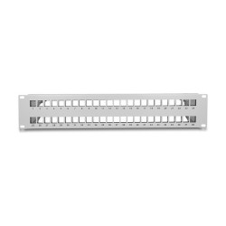 Delock 19? Keystone Patchpanel 48 Port mit Entlastungsschienen 2 HE grau — Buy in Cyprus with Fast Delivery