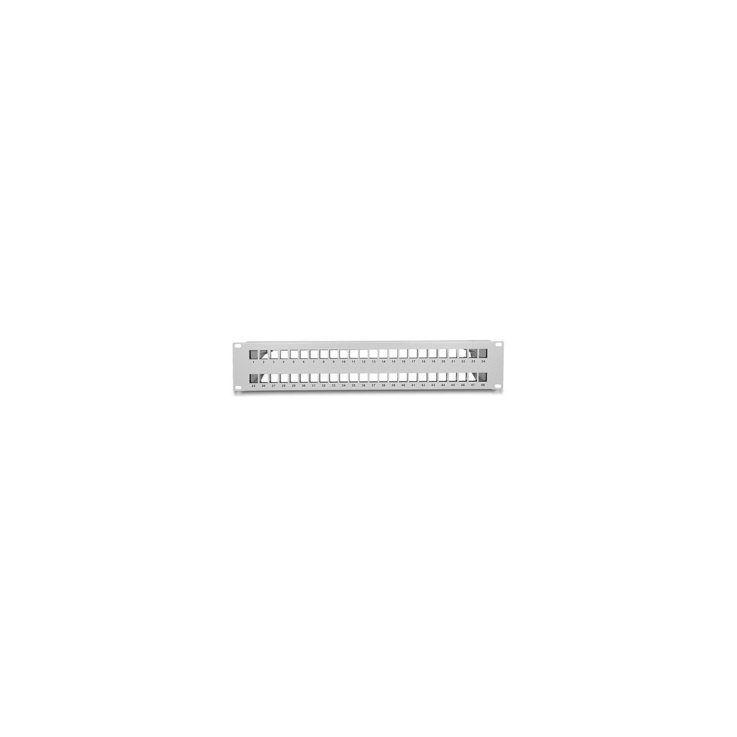 Delock 19? Keystone Patchpanel 48 Port mit Entlastungsschienen 2 HE grau — Buy in Cyprus with Fast Delivery