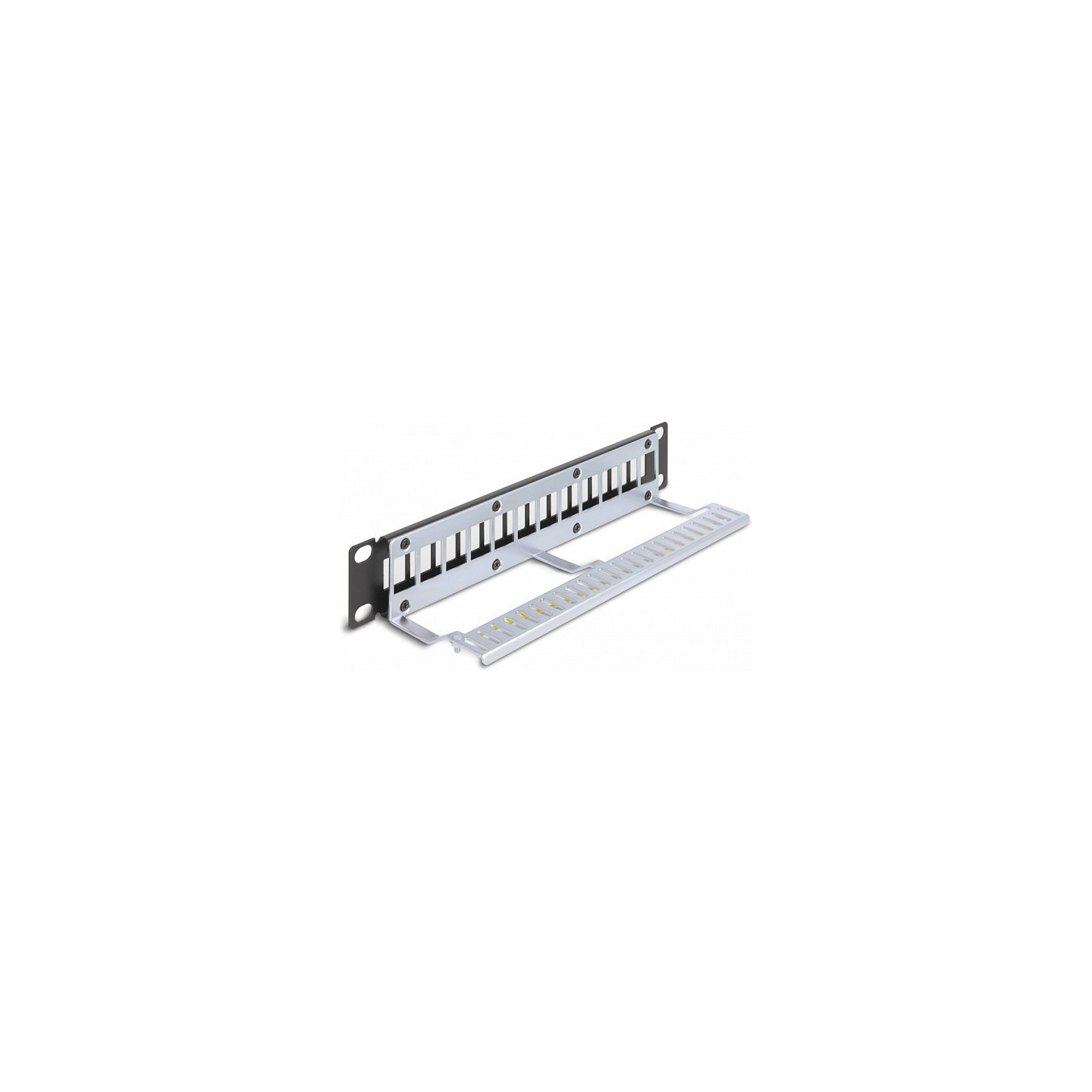 Delock 10? Keystone Patchpanel 12 Port mit Entlastungsschiene 1 HE schwarz — Buy in Cyprus with Fast Delivery