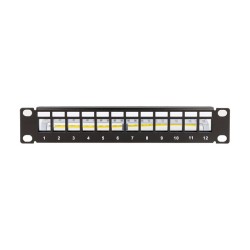 Delock 10? Keystone Patchpanel 12 Port mit Entlastungsschiene 1 HE schwarz — Buy in Cyprus with Fast Delivery