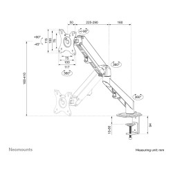 Full-Motion-Tischhalterung für 17-27' Bildschirme 7KG DS70-700BL1 Neomounts — Buy in Cyprus with Fast Delivery