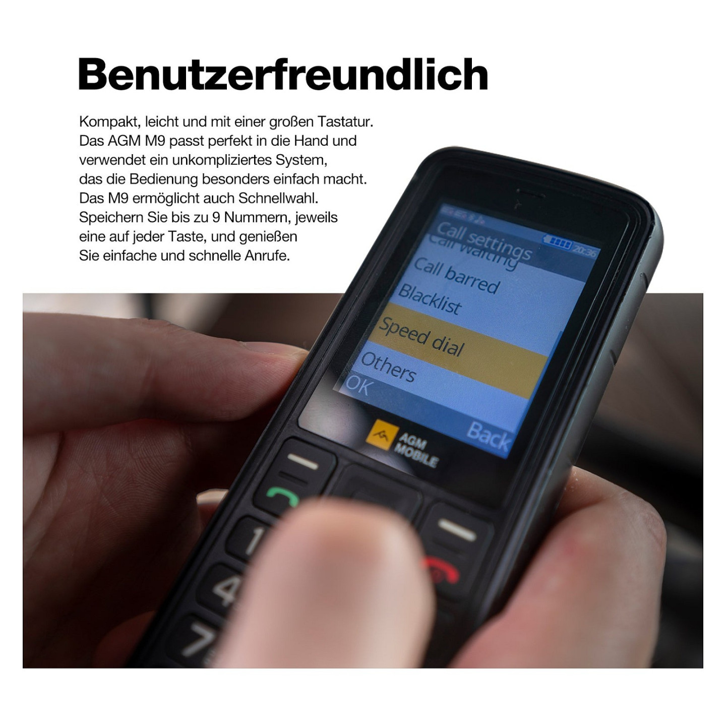 AGM by Bea-fon M9 Bartype (4G) rugged (IP68 IP69K MIL-STD-810H — Buy in Cyprus with Fast Delivery