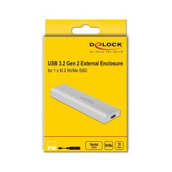 Externes Gehäuse für M.2 NVMe PCIe SSD mit SuperSpeed USB 10 Gbps (USB 3.2 Gen 2) USB Type-CTM Buchse
