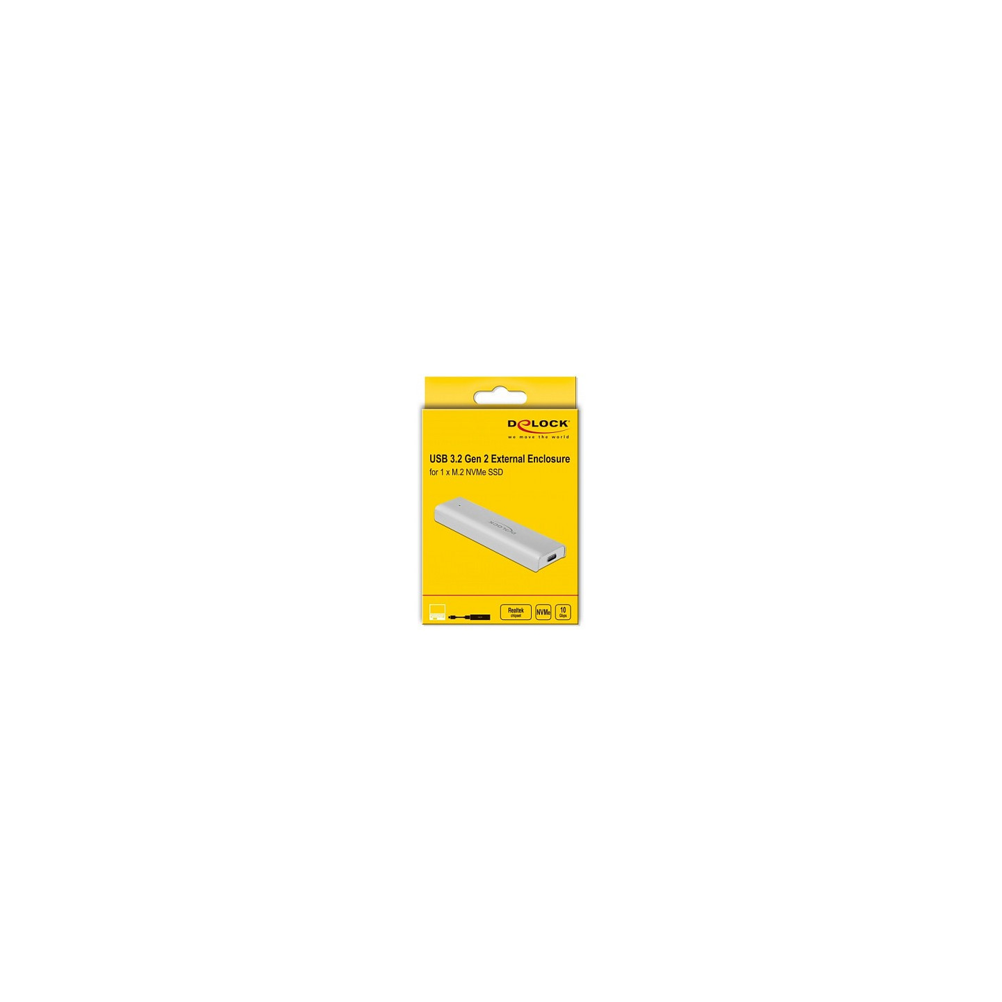 Externes Gehäuse für M.2 NVMe PCIe SSD mit SuperSpeed USB 10 Gbps (USB 3.2 Gen 2) USB Type-CTM Buchse