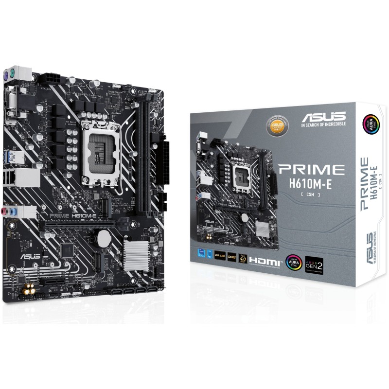 Buy ASUS PRIME H610M-E-CSM - mATX LGA1700 DDR5 Motherboard - Up to 96GB, Dual DI... in Cyprus, Nicosia, Limassol, Larnaka, Pafos