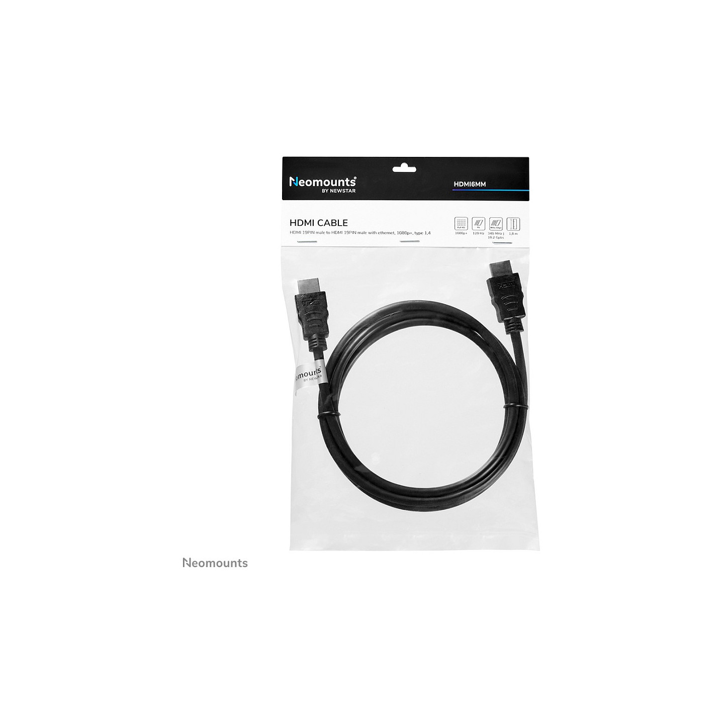 HDMI 14 Kabel. High speed. HDMI 19 Pins M M. 1.8 Meter KG HDMI6MM Neomounts — Buy in Cyprus with Fast Delivery