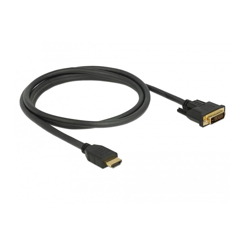 Buy DELOCK HDMI to DVI 24+1 Cable - Model 85653 - 1.5 m, Black, Bidirectional, G... in Cyprus, Nicosia, Limassol, Larnaka, Pafos