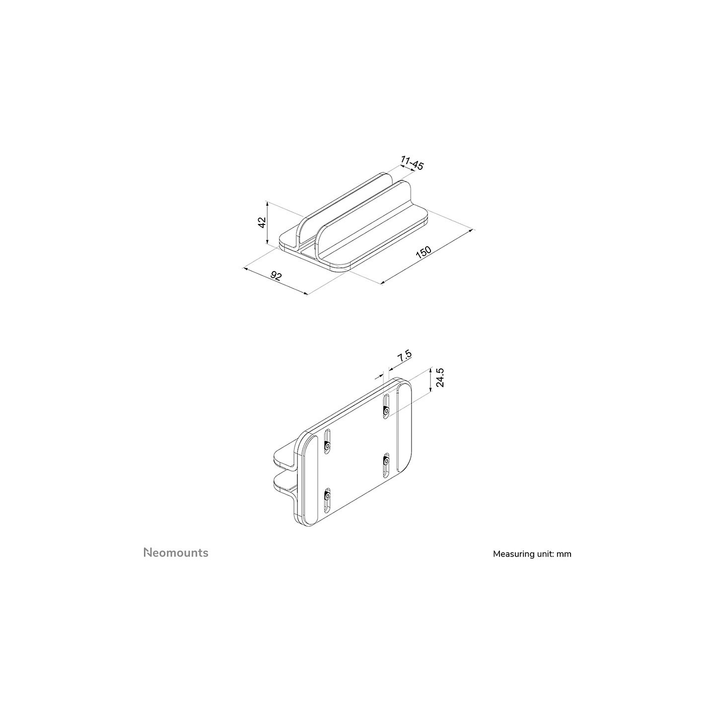 Neomounts Notebook-Ständer NSLS300BLACK 11'-17' 5KG Black — Buy in Cyprus with Fast Delivery