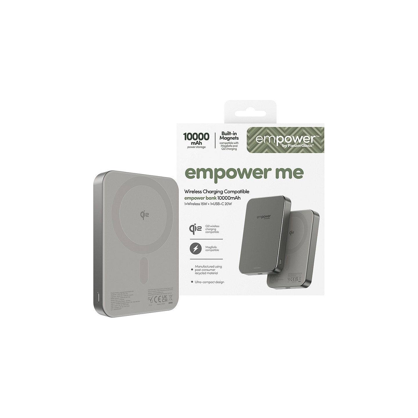 Panzerglass EMPOWER BANK 10000MAH TITANIUM — Buy in Cyprus with Fast Delivery