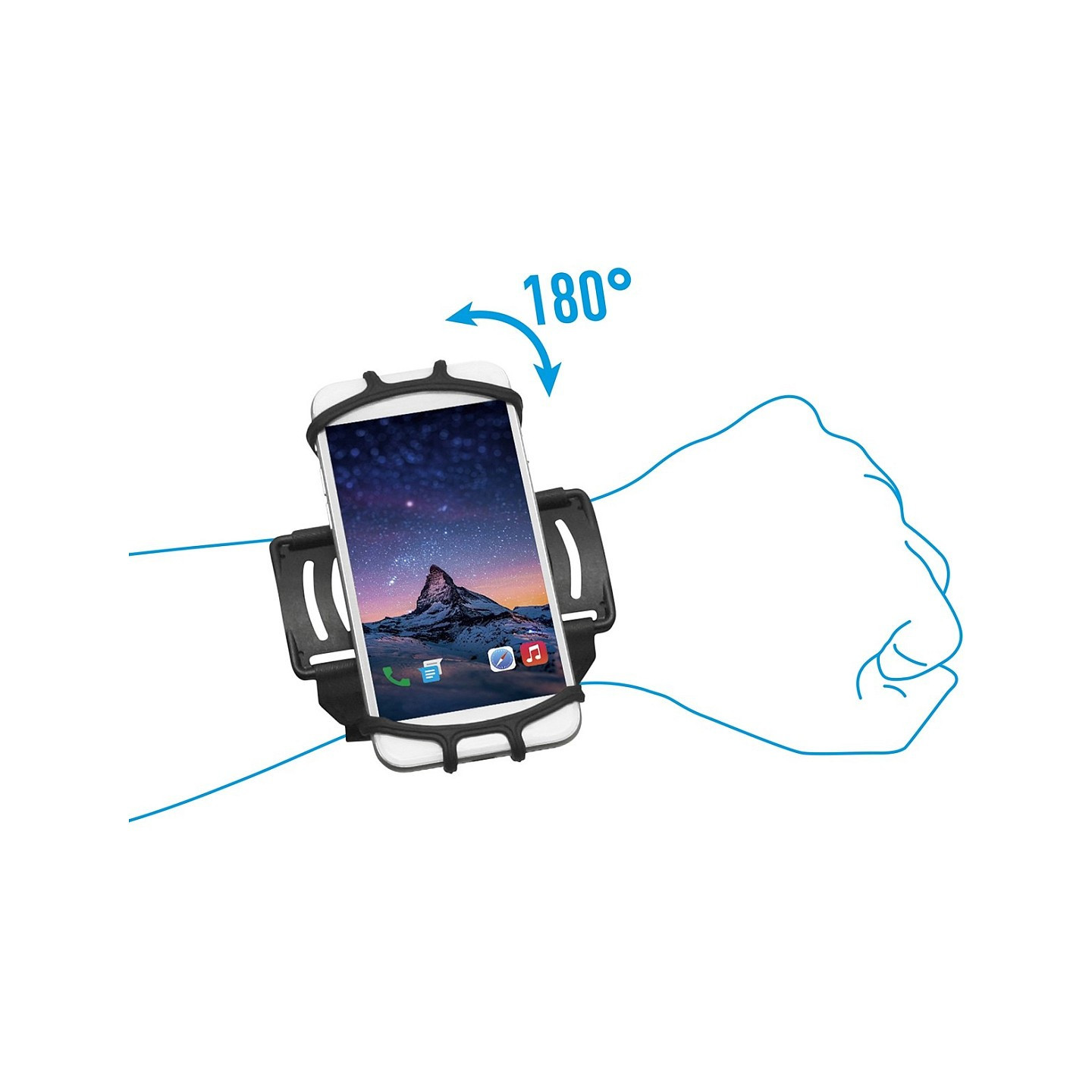 Carrying Mobilis Universal Wrist Mount Armband 5-7'' HHD — Buy in Cyprus with Fast Delivery
