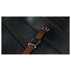 Nomad Strap Trad. Lthr. Brown Connect. Silver 42 44 45 49mm — Buy in Cyprus with Fast Delivery