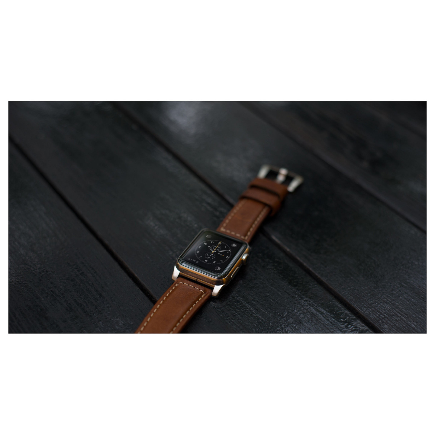Nomad Strap Trad. Lthr. Brown Connect. Silver 42 44 45 49mm — Buy in Cyprus with Fast Delivery