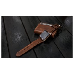 Nomad Strap Trad. Lthr. Brown Connect. Silver 42 44 45 49mm — Buy in Cyprus with Fast Delivery