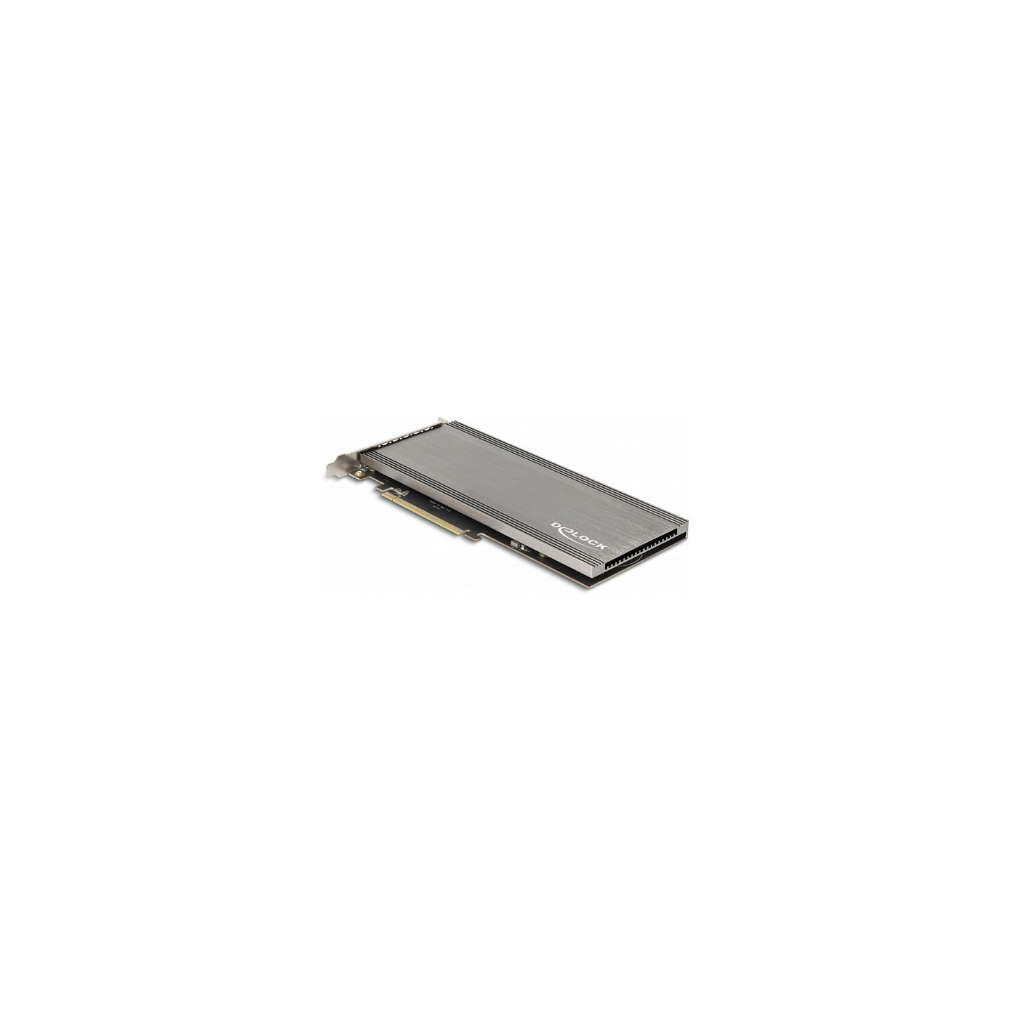 PCI Express 4.0 x16 Karte zu 4 x intern NVMe M.2 Key M mit Kühlkörper und Lüfter - Bifurcation