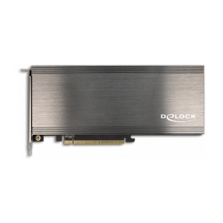 PCI Express 4.0 x16 Karte zu 4 x intern NVMe M.2 Key M mit Kühlkörper und Lüfter - Bifurcation