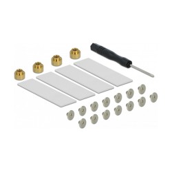 PCI Express 4.0 x16 Karte zu 4 x intern NVMe M.2 Key M mit Kühlkörper und Lüfter - Bifurcation