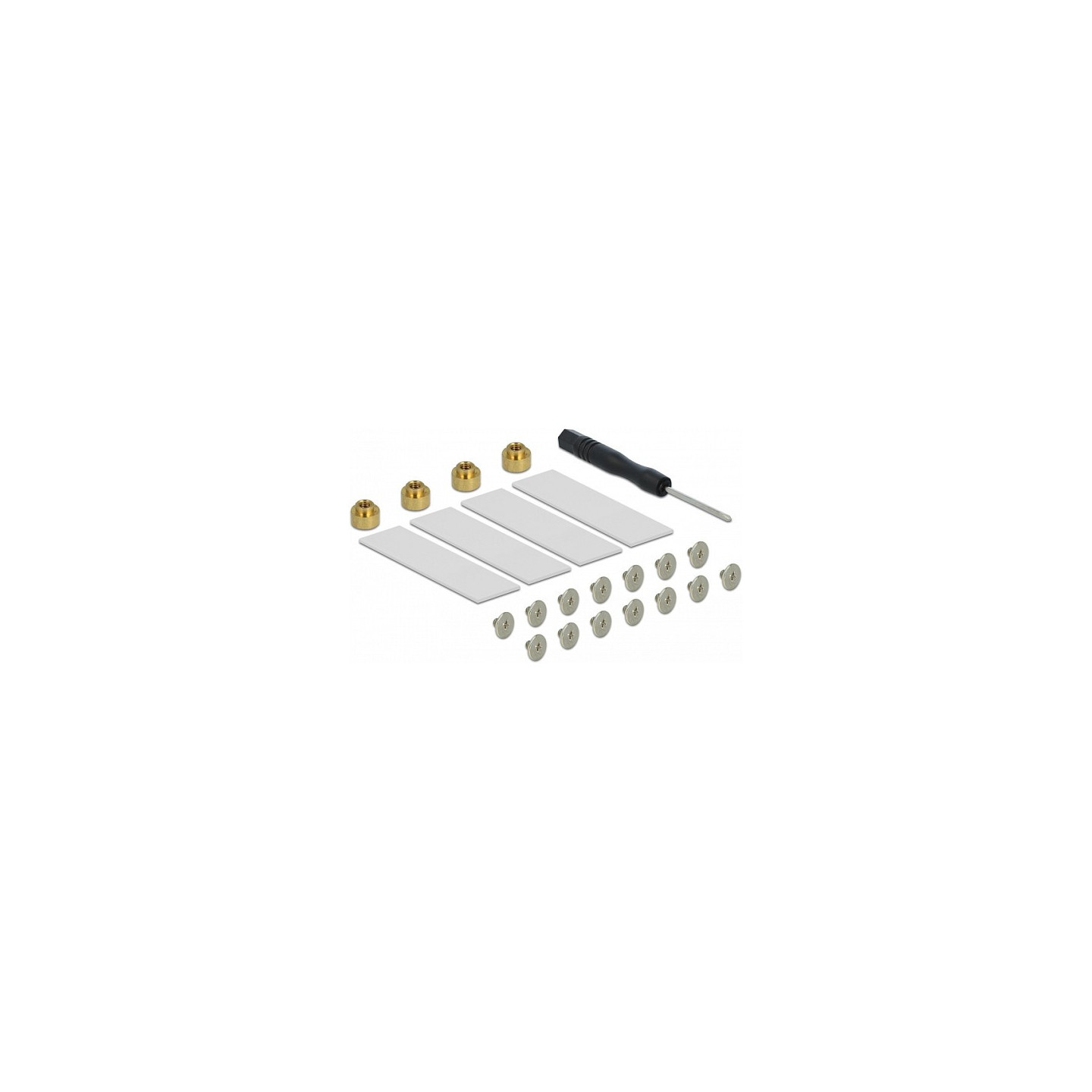 PCI Express 4.0 x16 Karte zu 4 x intern NVMe M.2 Key M mit Kühlkörper und Lüfter - Bifurcation