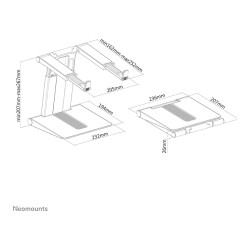 Neomounts NSLS200 Laptop-Ständer -Schwarz Silber faltbar 5KG — Buy in Cyprus with Fast Delivery