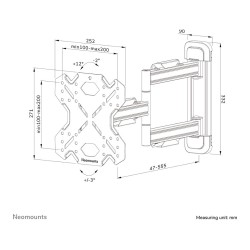 Neomounts Wandhalterung. voll beweglich. für 32-55' Bildschirme 40KG WL40S-850BL12 — Buy in Cyprus with Fast Delivery