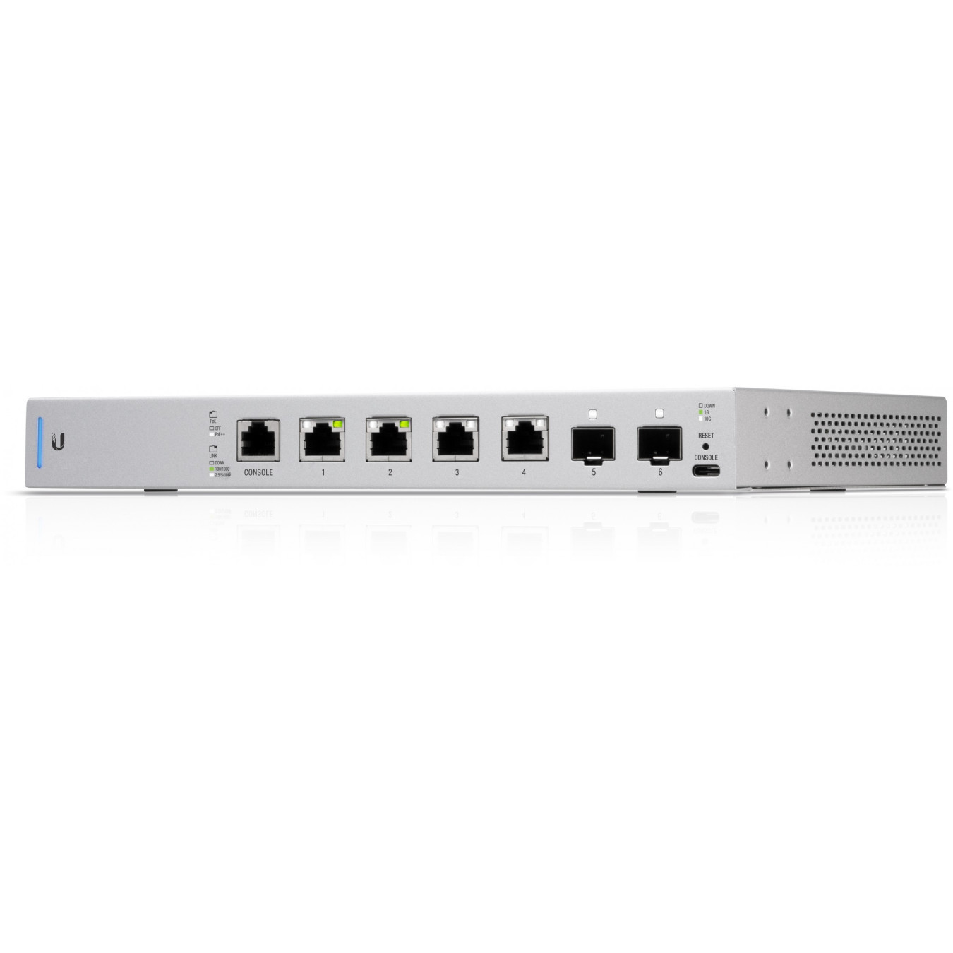 Ubiquiti UniFi Switch - US-XG-6POE - 6-Port 10G Managed PoE++ (4x 10G RJ45 PoE, 2x SFP+) Grey 1U Rack