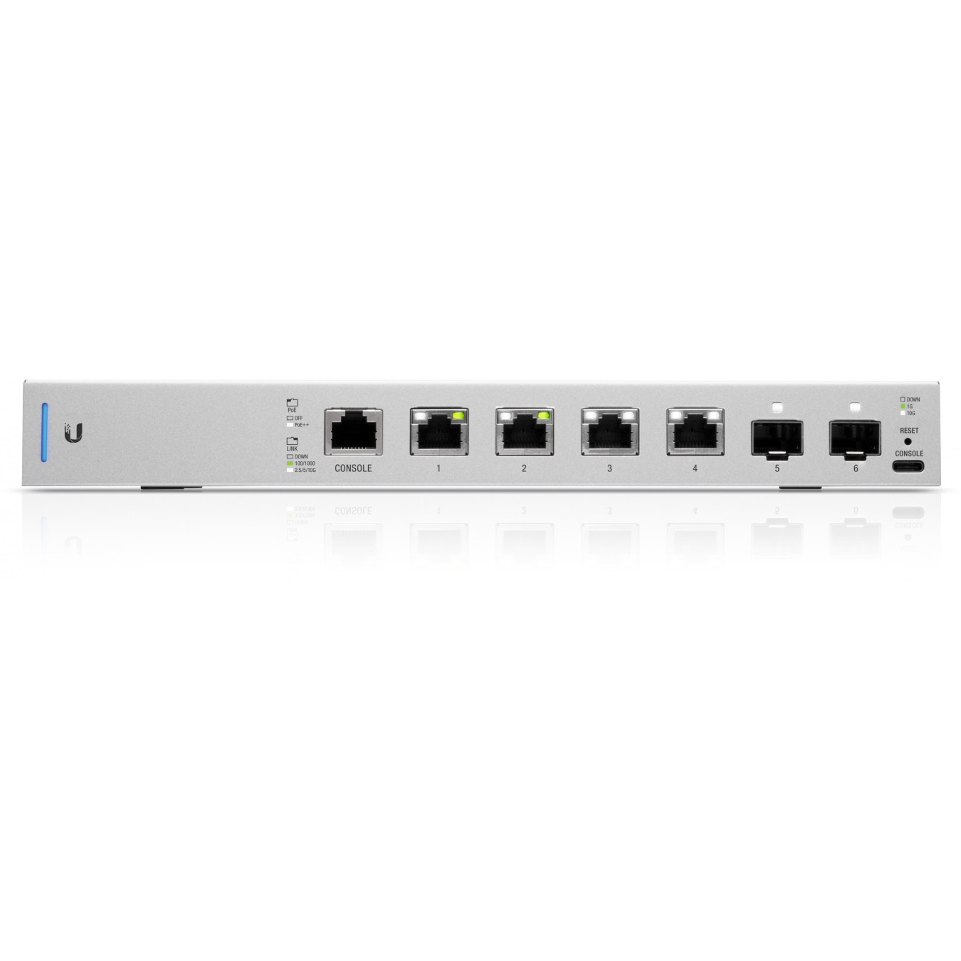 Ubiquiti UniFi Switch - US-XG-6POE - 6-Port 10G Managed PoE++ (4x 10G RJ45 PoE, 2x SFP+) Grey 1U Rack