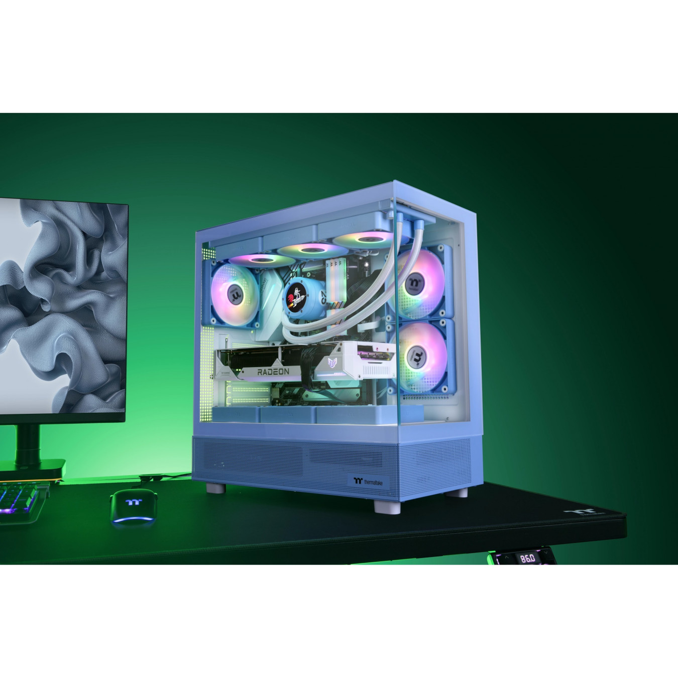 Thermaltake View 270 TG - Hydrangea Blue - Mid Tower ATX/E-ATX, Tempered Glass, ARGB — Buy in Cyprus with Fast Delivery