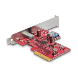 PCI Express x4 Karte zu 1 x extern USB 10 Gbps USB Type-CTM Buchse + 1 x intern USB 10 Gbps Typ-A Buchse - Low Profil...