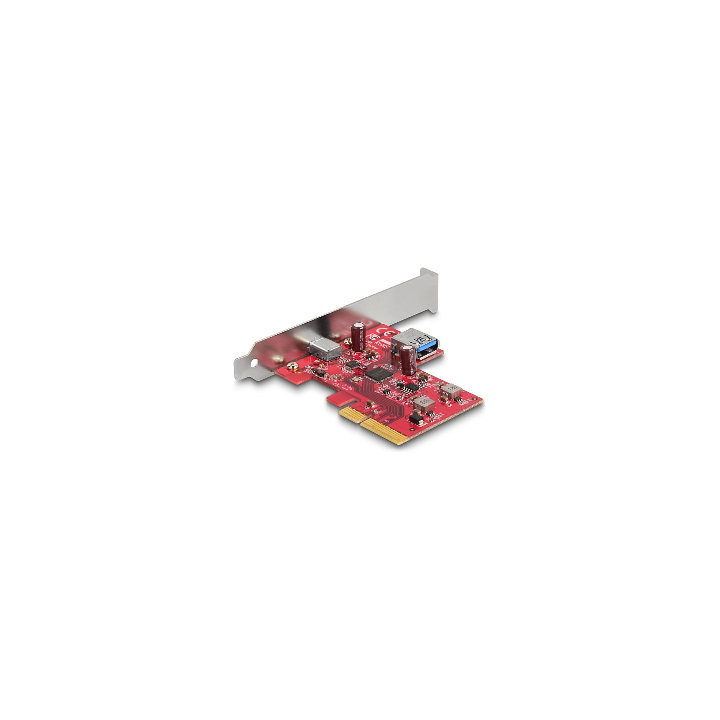 PCI Express x4 Karte zu 1 x extern USB 10 Gbps USB Type-CTM Buchse + 1 x intern USB 10 Gbps Typ-A Buchse - Low Profil...