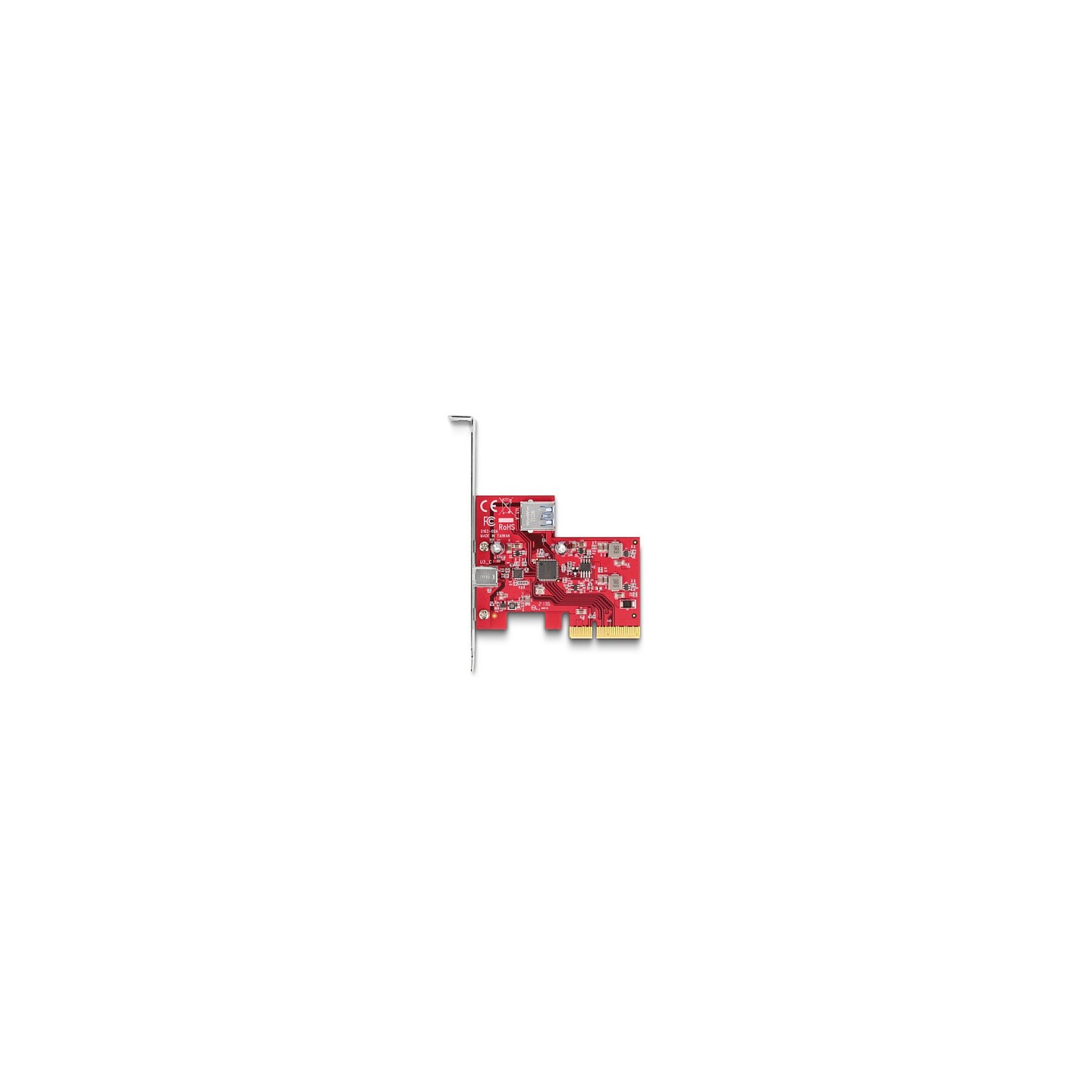 PCI Express x4 Karte zu 1 x extern USB 10 Gbps USB Type-CTM Buchse + 1 x intern USB 10 Gbps Typ-A Buchse - Low Profil...