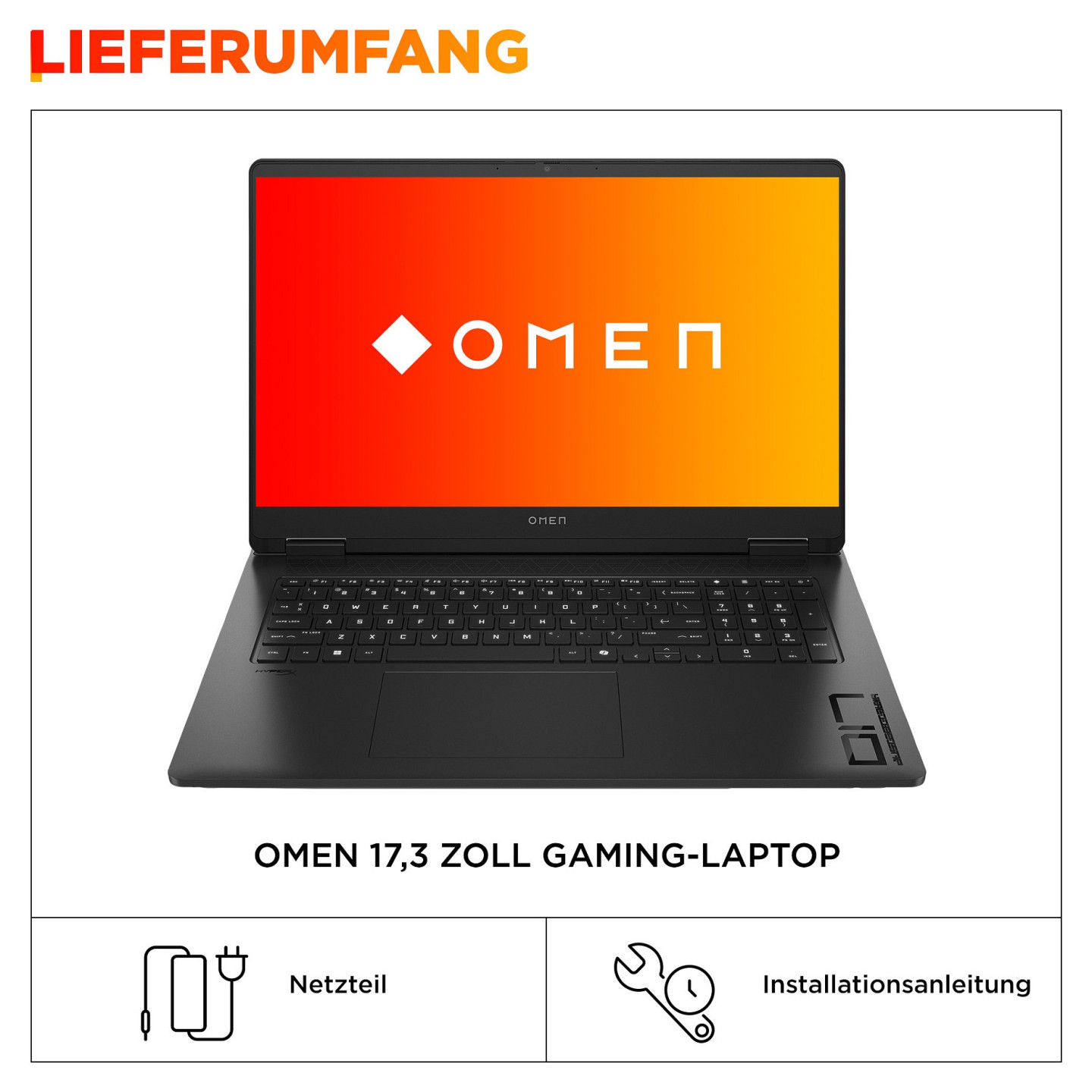 HP OMEN Gaming Laptop 17.3' FHD IPS Ryzen AI 7 350 32GB 1TB RTX 5060 144Hz Win11 17-db1476ng